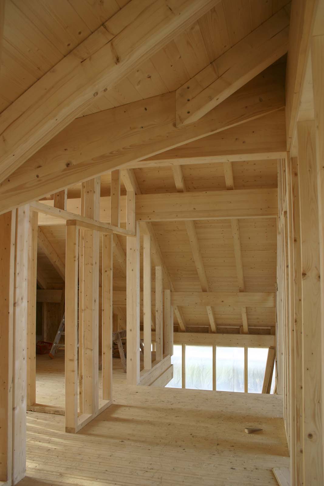 Holzskelettbau - Treppenhaus
