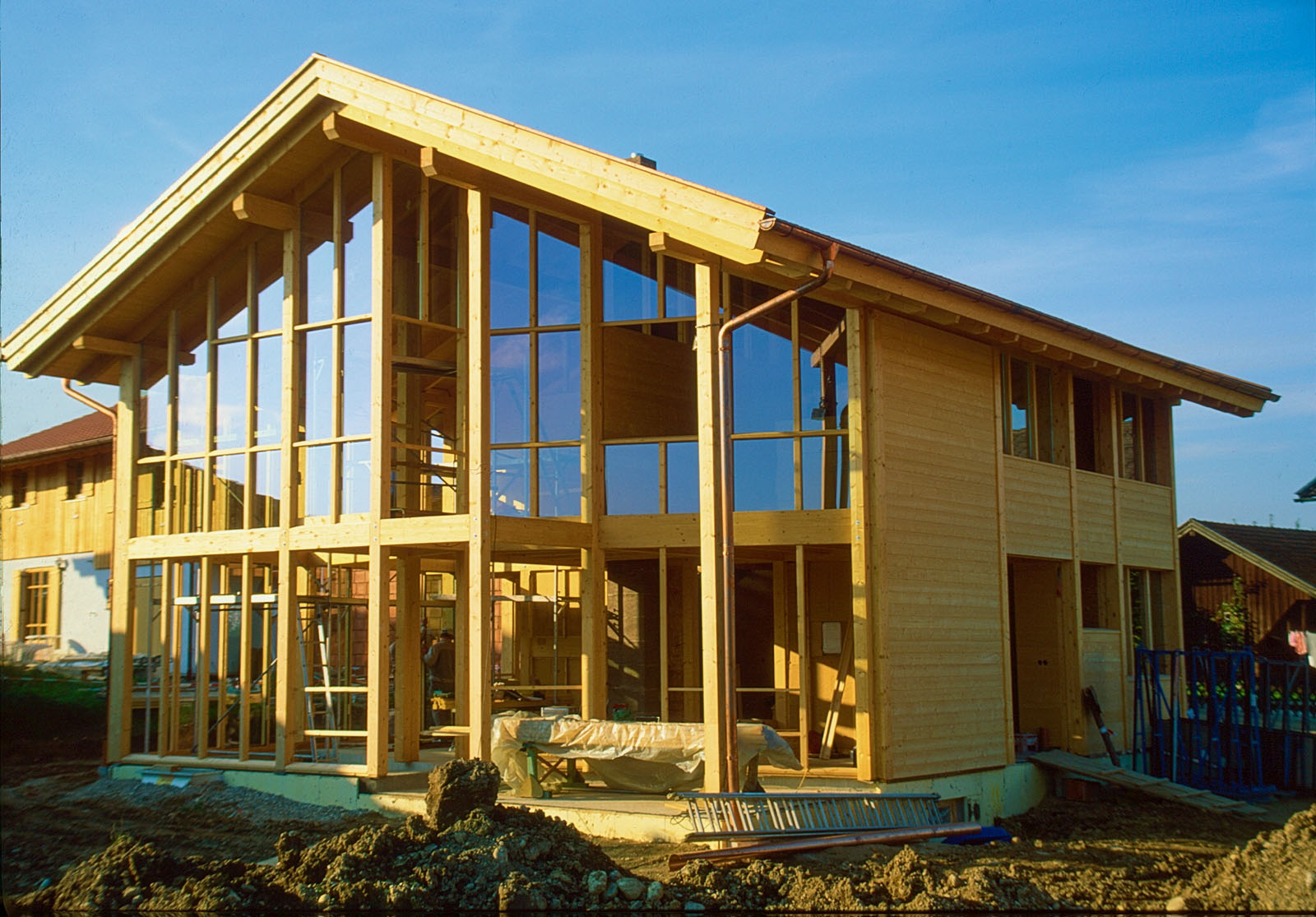 Holzskeletthaus Südostseite