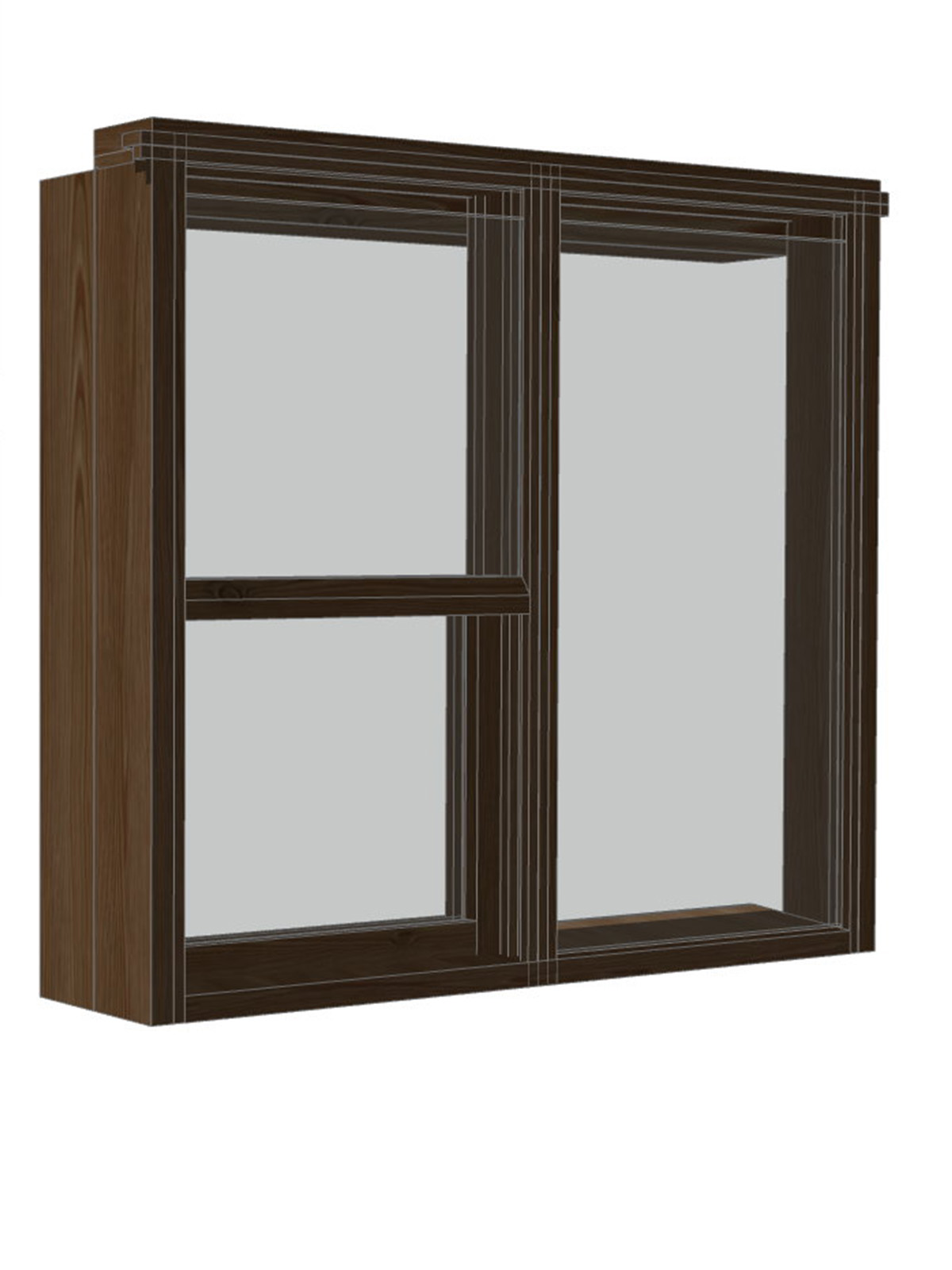Holzskelettbau - Fenster aus CAD 