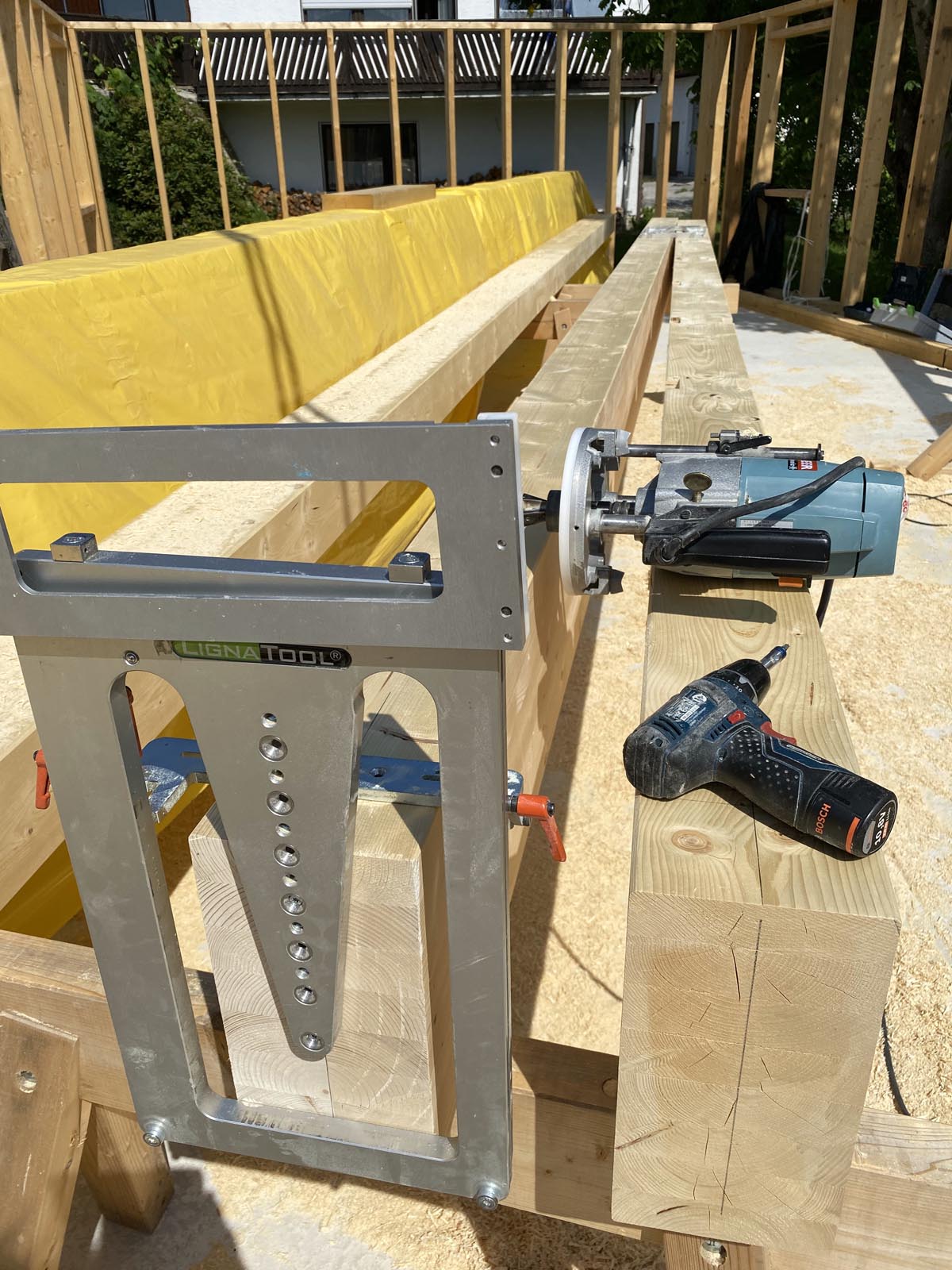 BSH-Balken bis 18 cm Breite gerade noch möglich, die hier sind 16 cm breit