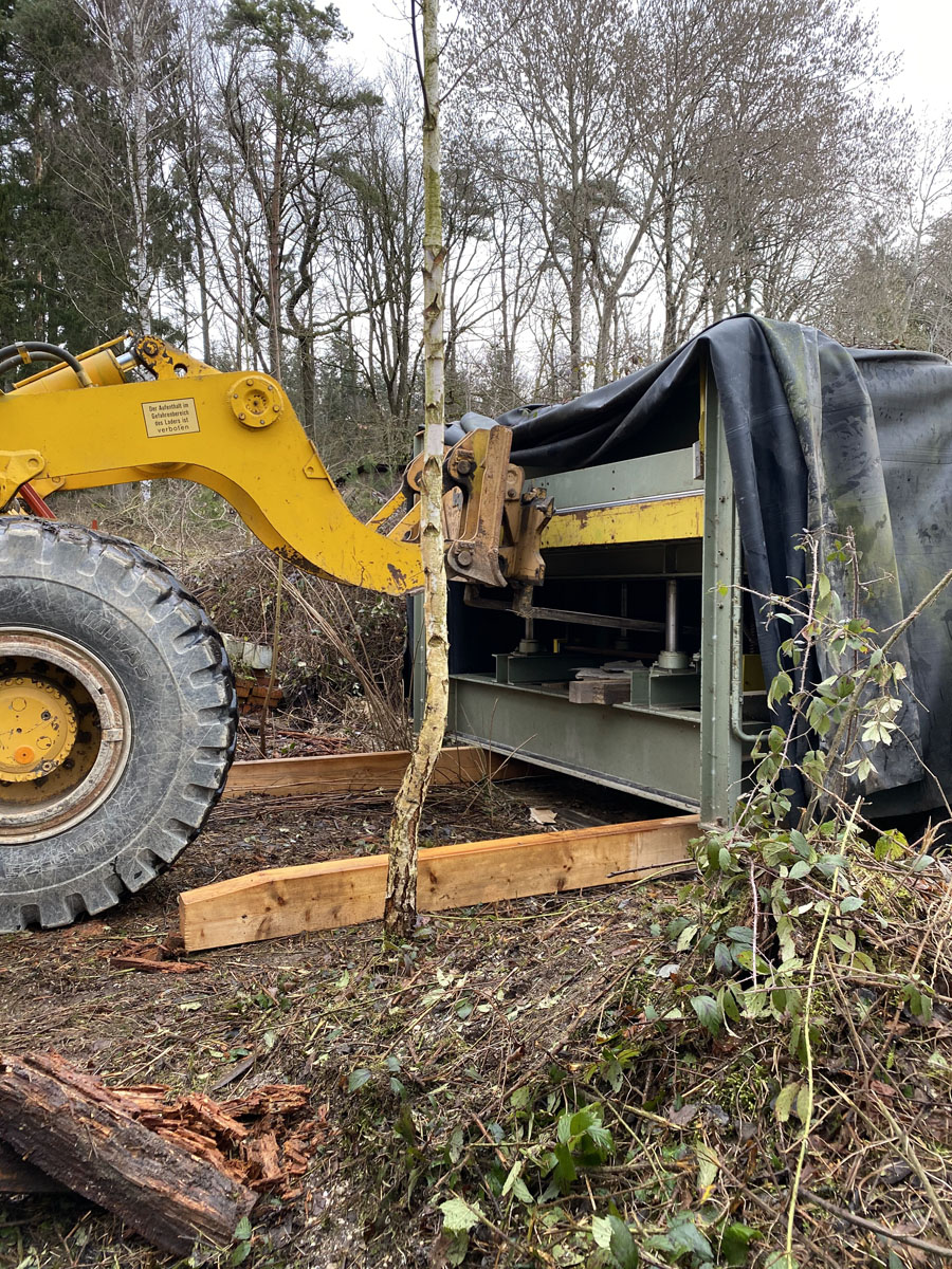 Umzug Furnierpresse Umzug Furnierpresse